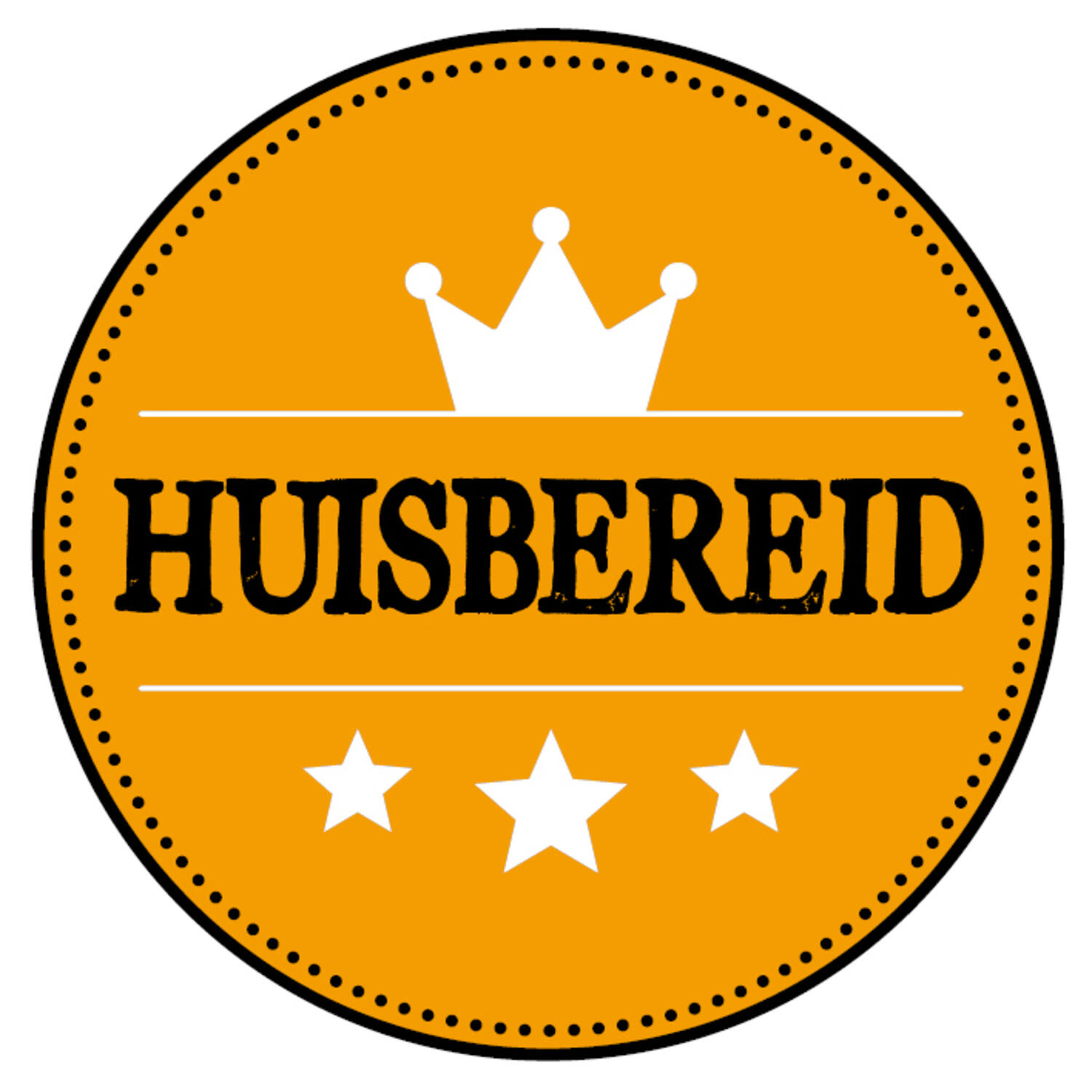 STICKERS 'HUISBEREID' 28mm 500st/rol